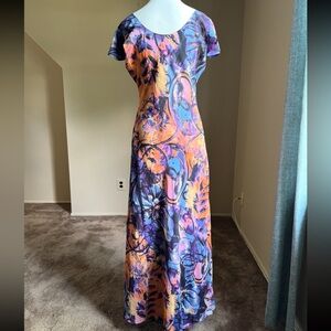 Maxi Dress (Reversible) by Midnight Velvet Resort with Flutter Sleeves